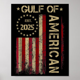 Poster Drapeau Américain M Du Golfe De L'Amérique Est 202