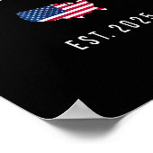 Poster Drapeau Américain M Du Golfe Retro Of Usa America (Coin)