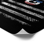 Poster Drapeau américain Mega Trump 2024 (Coin)