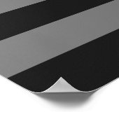 Poster Drapeau américain noir gris (Coin)
