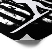 Poster Drapeau américain Nordic Skier Cool Cadeau Top T (Coin)