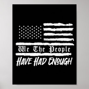 Poster Drapeau américain nous le peuple en avons assez