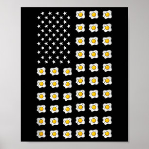 Poster Drapeau Américain Œuf Nourriture Usa Patriotisme P
