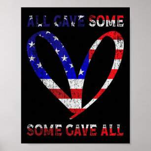 Poster Drapeau américain Patriotic Heart Forces armées