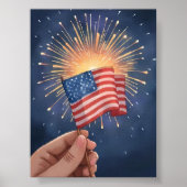 Poster Drapeau Américain Patriotique (Devant)