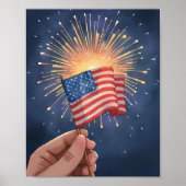 Poster Drapeau Américain Patriotique (Devant)