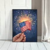 Poster Drapeau Américain Patriotique