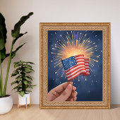Poster Drapeau Américain Patriotique