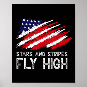 Poster Drapeau américain patriotique américain Illustrati