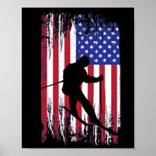 Poster Drapeau Américain Patriotique Cadeau Unique de Nei
