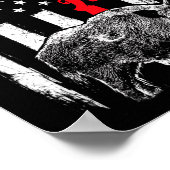 Poster Drapeau américain patriotique - Chasse de sanglier (Coin)