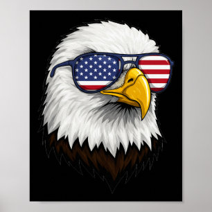 Poster Drapeau américain Patriotique Eagle Chemise Hommes
