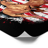 Poster Drapeau américain Patriotique Horse Horse équitati (Coin)