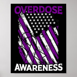 Poster Drapeau américain patriotique overdose Opioïde ove