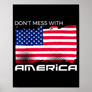 Poster Drapeau américain patriotique Usa - liberté - fier