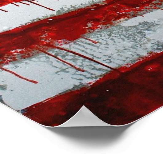 Poster Drapeau américain peint (Coin)