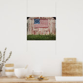 Poster Drapeau américain peint sur la grange (Cuisine)