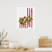 Poster Drapeau Américain Piston Muscle Car 4 (Cuisine)