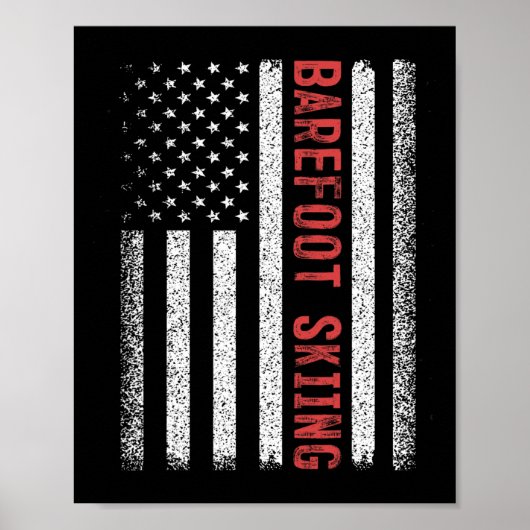 Poster Drapeau américain Refoot Skiing 4 juillet (Devant)