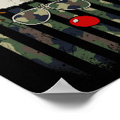 Poster Drapeau américain Reindeer Camo Pajama de Noël X-M (Coin)