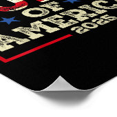 Poster Drapeau américain rétro Golfe Est 2025 (Coin)