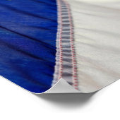 Poster Drapeau américain Rouge Blanc bleu (Coin)