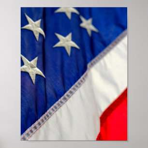 Poster Drapeau américain Rouge Blanc bleu