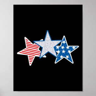 Poster Drapeau américain Rouge Blanc Bleu Drapeau américa