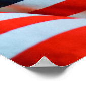 Poster Drapeau américain rouge blanc et bleu (Coin)