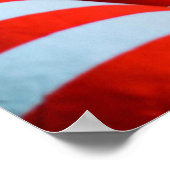 Poster Drapeau américain rouge blanc et bleu (Coin)