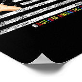 Poster Drapeau Américain sensibilisation sur l'autisme Ma (Coin)