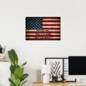 Poster Drapeau américain - Signification des couleurs (Bureau à domicile)