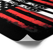 Poster Drapeau américain Ski alpin (Coin)