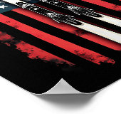 Poster Drapeau américain Ski alpin _6 (Coin)