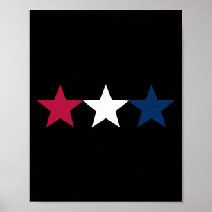 Poster Drapeau américain Stars patriotiques Usa