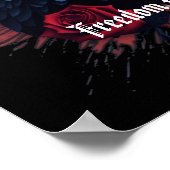 Poster Drapeau américain Stars Stripes Freedom Forever Ea (Coin)