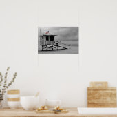 Poster Drapeau américain sur la lifeguard Shack (Cuisine)