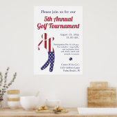 Poster Drapeau américain | Tournoi de golf (Cuisine)