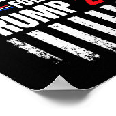 Poster Drapeau américain Trump 2024 (Coin)