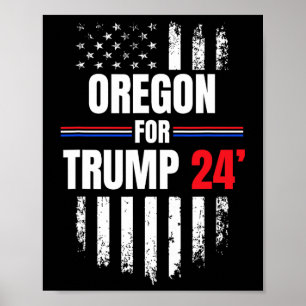 Poster Drapeau américain Trump 2024