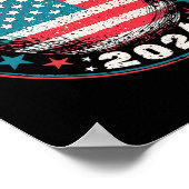 Poster Drapeau américain Trump 2024 (Coin)