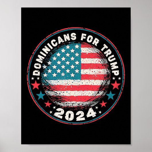Poster Drapeau américain Trump 2024 (Devant)