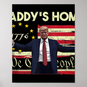 Poster Drapeau Américain Trump Chez Papa We The People 45