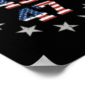Poster Drapeau américain Trump Daddy retour (Coin)