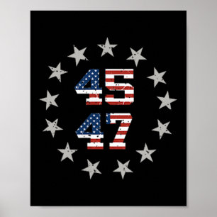 Poster Drapeau américain Trump Daddy retour