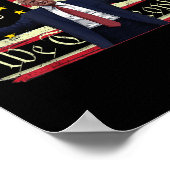 Poster Drapeau américain Trump Daddys Accueil Nous Le Peu (Coin)