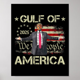 Poster Drapeau Américain Trump Gulf Of Usa America Est 20