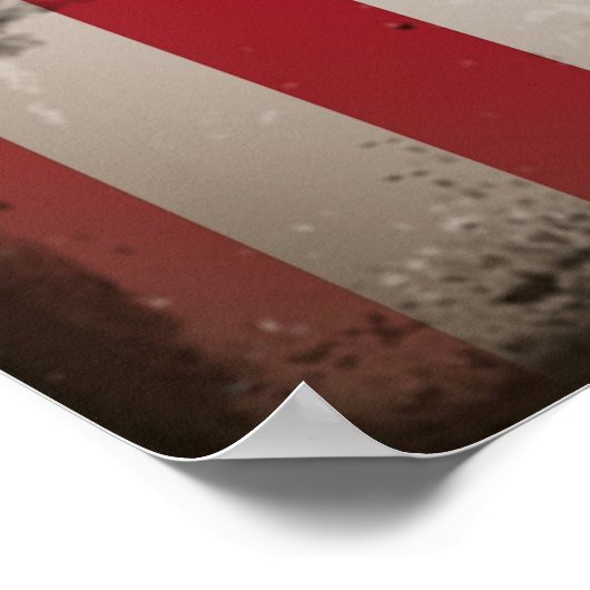 Poster Drapeau américain vintage (Coin)