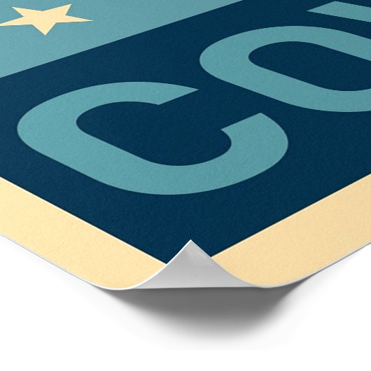 Poster Drapeau américain vintage (Coin)