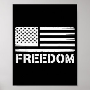 Poster Drapeau américain vintage Dom